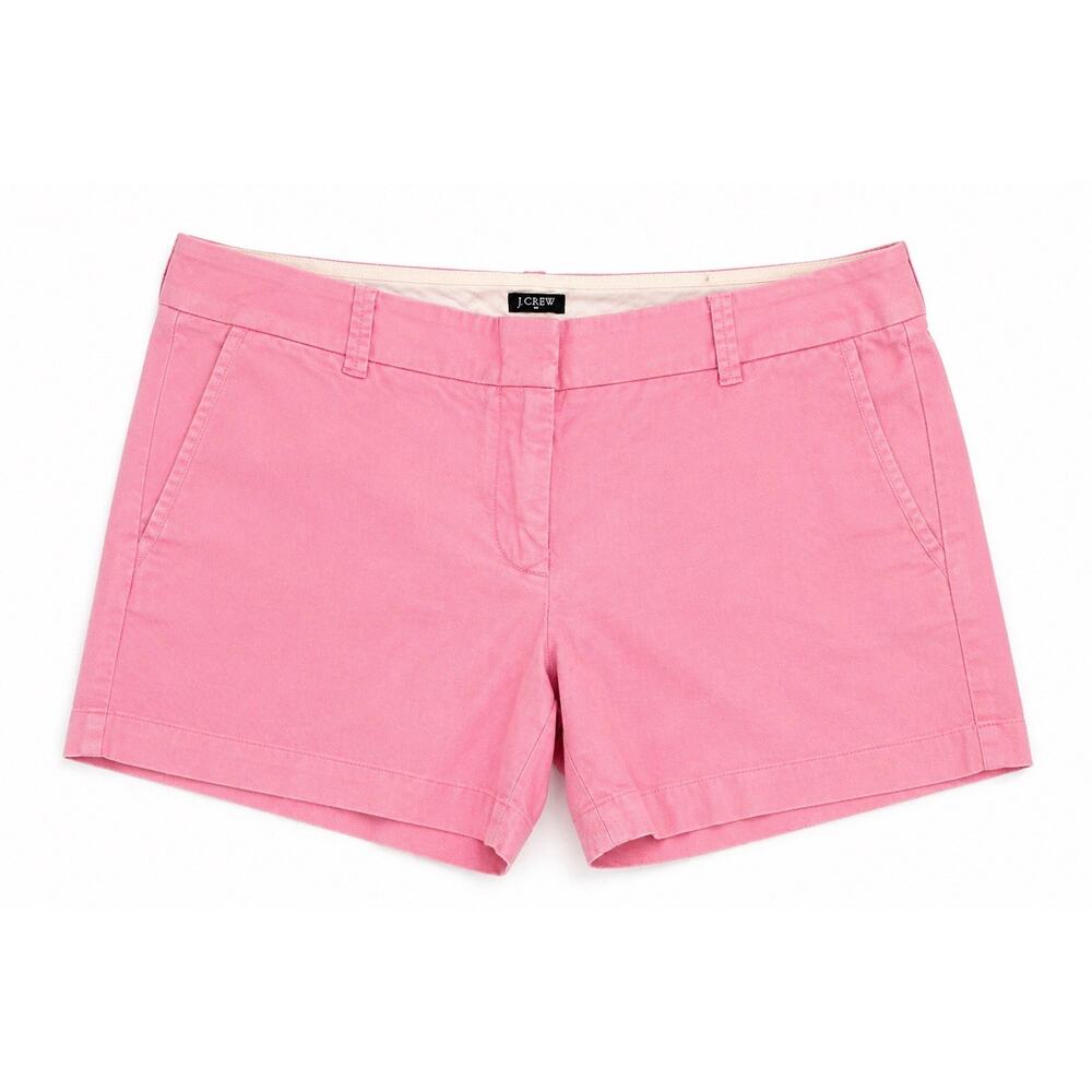 J.Crew Chino Classic Twill Shorts Pink Size 8 100% Cotton Summer Casual Preppy